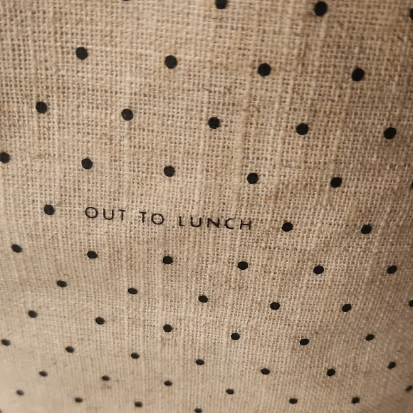 Kate Spade Tan &;Black Polka Dot Insulated Lunch Bag - Picture 4 of 7